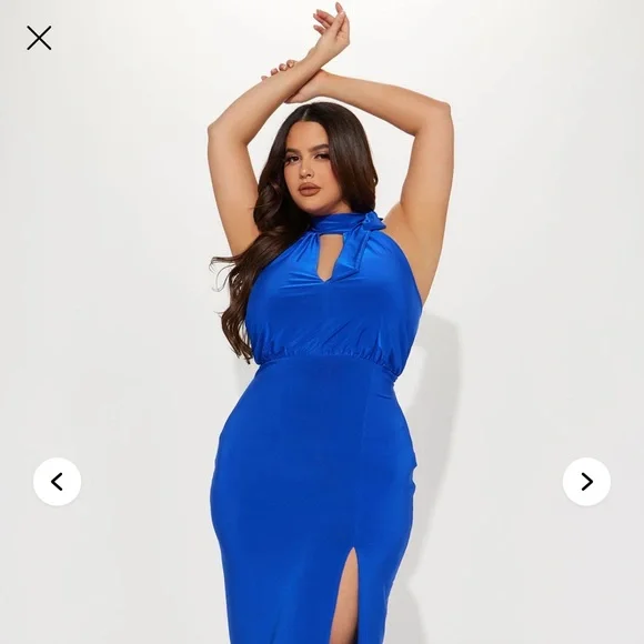 Sophisticated Nixie Midi Dress - Royal Blue - Picture 5 of 14